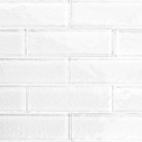 Artistry in Mosaics 2" x 6" White Glass Tiles, Moonscape Series, Frost-proof, SKU: MS826W2, Discount Pool Mart DPM.