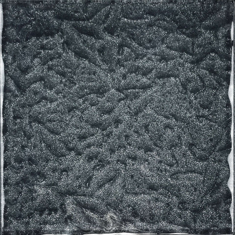Artistry in Mosaics 6x6 Black Glass Tile Moonscape Series MS866K1 with rippled texture from Discount Pool Mart DPM.