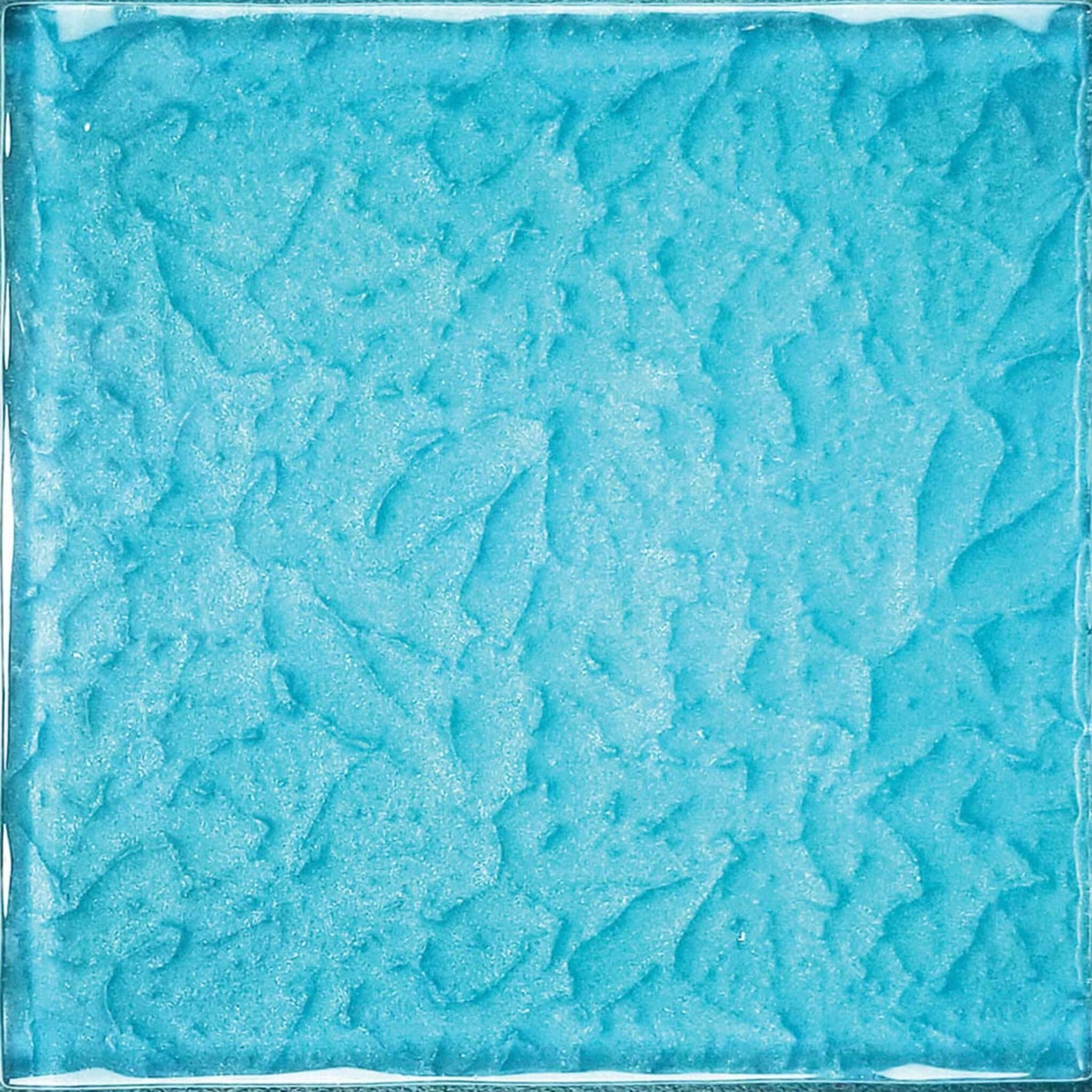 Artistry in Mosaics 6" x 6" Turquoise Glass Tile Moonscape Series MS866T3 from Discount Pool Mart DPM.