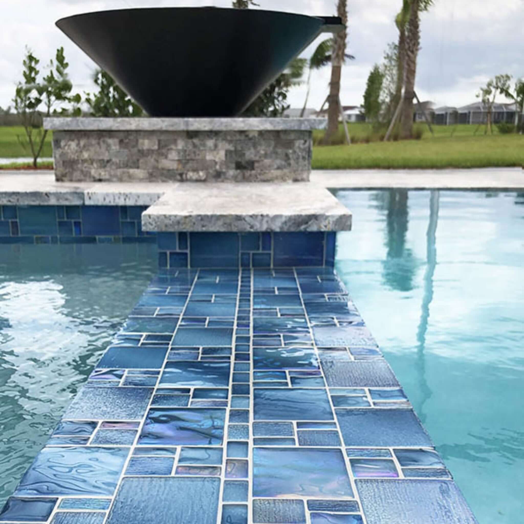 Artistry in Mosaics Mixed Glass Tiles Avalon Series | Blue | 1 sq ft.