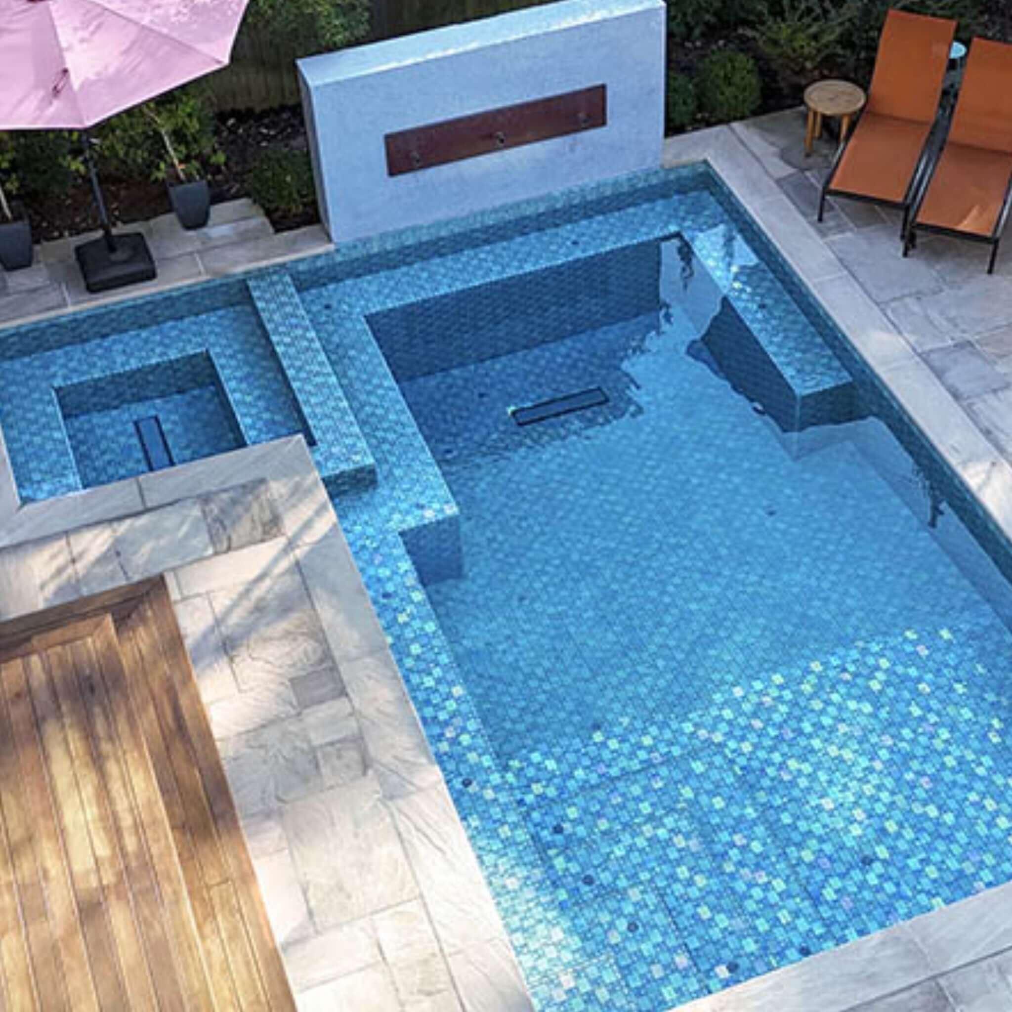 Artistry in Mosaics Mixed Glass Tiles Avalon Series | Blue | 1 sq ft.