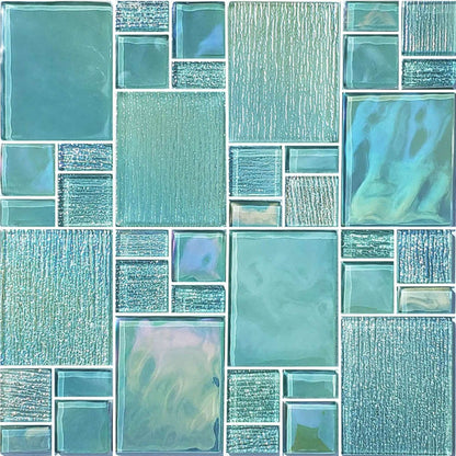 Artistry in Mosaics Mixed Glass Tiles Avalon Series | Seafoam | 1 sq ft. | AV8MXT8