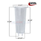 Valterra B9541 Leaf Canister Basket dimensions 5.5" x 10.25" x 11.75" for B5432/B5422 at Discount Pool Mart.