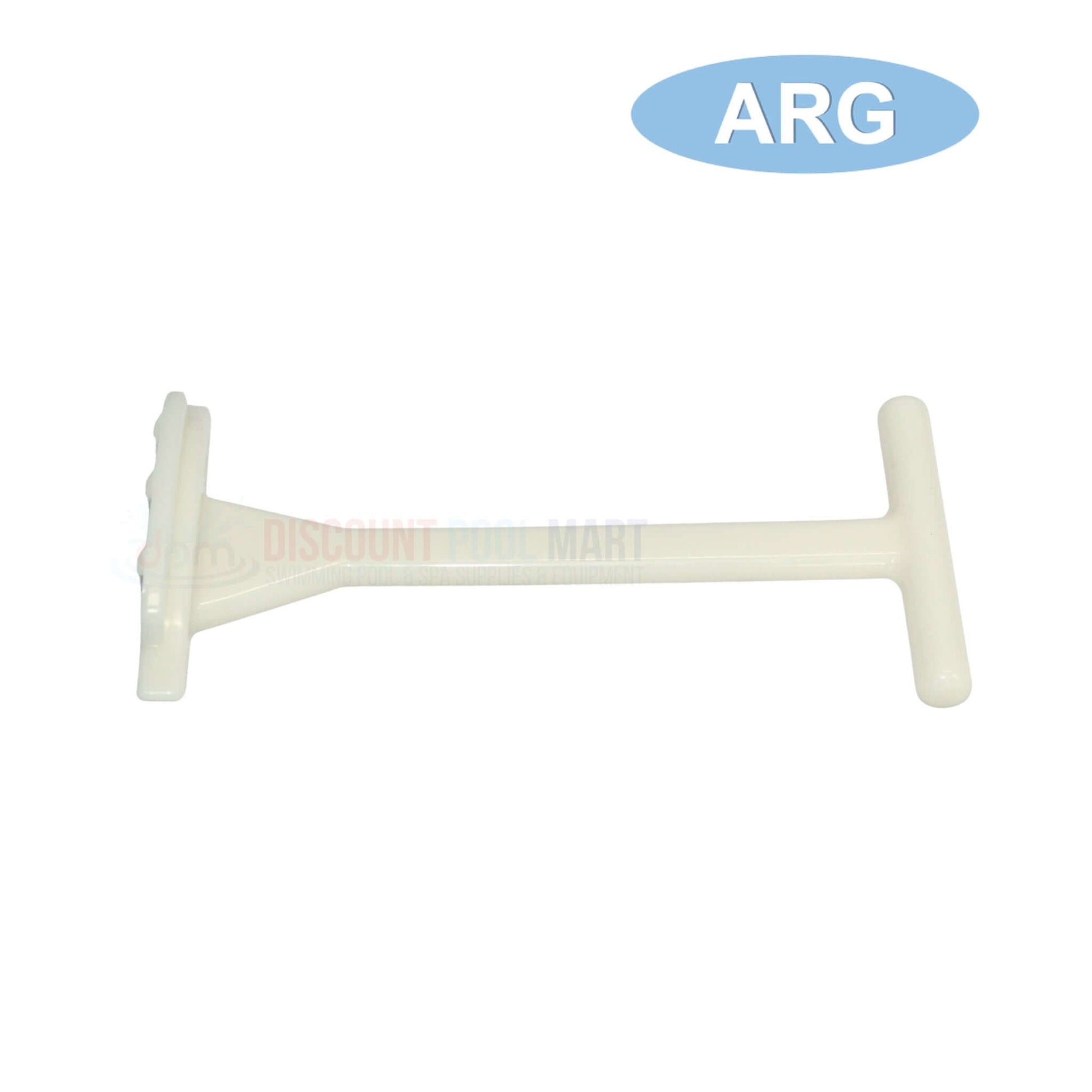 BHD069 | ARG Heavy Duty Skimmer Basket Extension Handle in white, designed for easy grip and accessibility in skimming.