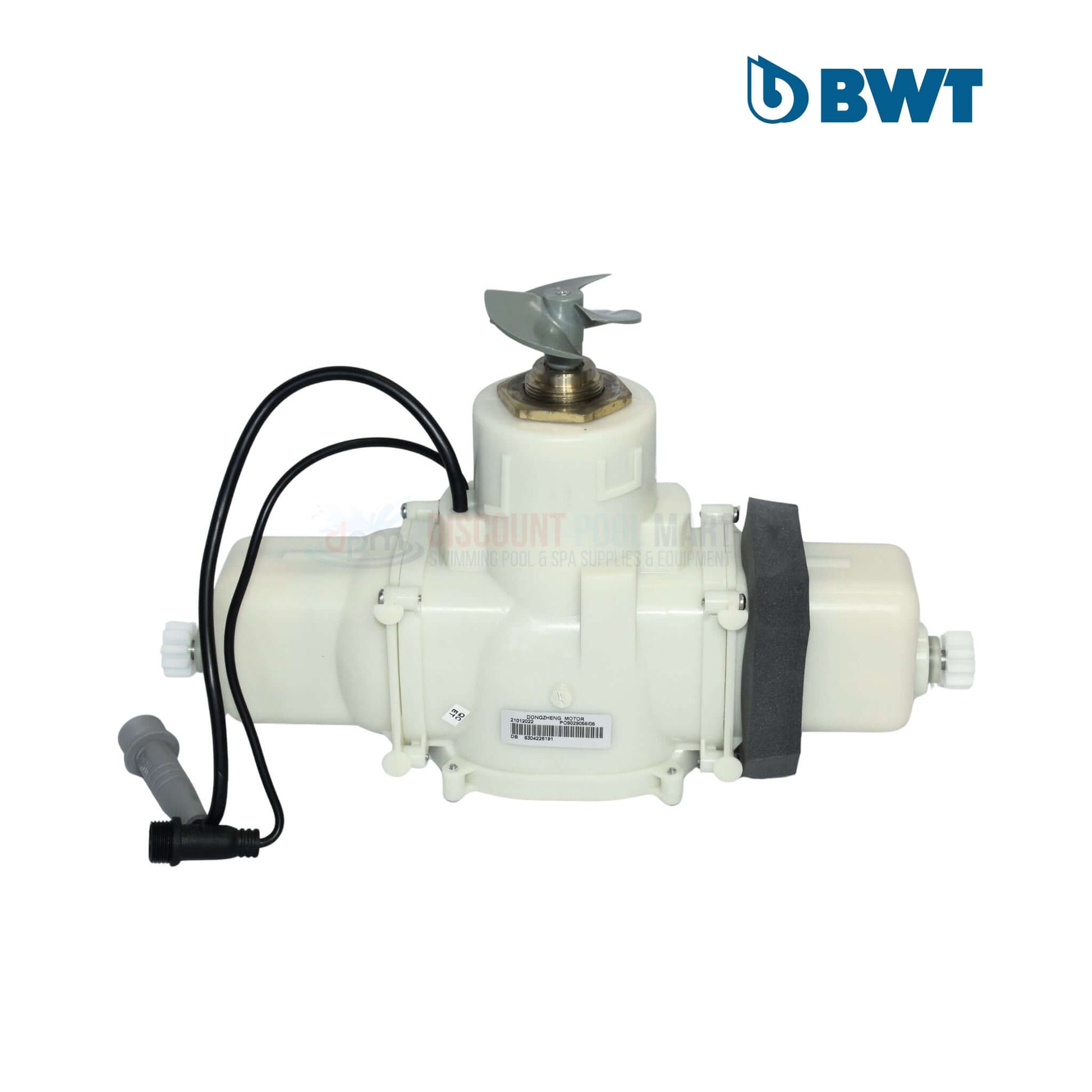 BWT D600 Robotic Cleaner Motor assembly from Discount Pool Mart, featuring dual-drive motors and white casing for pool supplies.