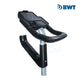 BWT D500 & D600 Cleaner Carry Trolley with sleek black handle and sturdy silver frame for easy transport of pool cleaners, Discount Pool Mart.