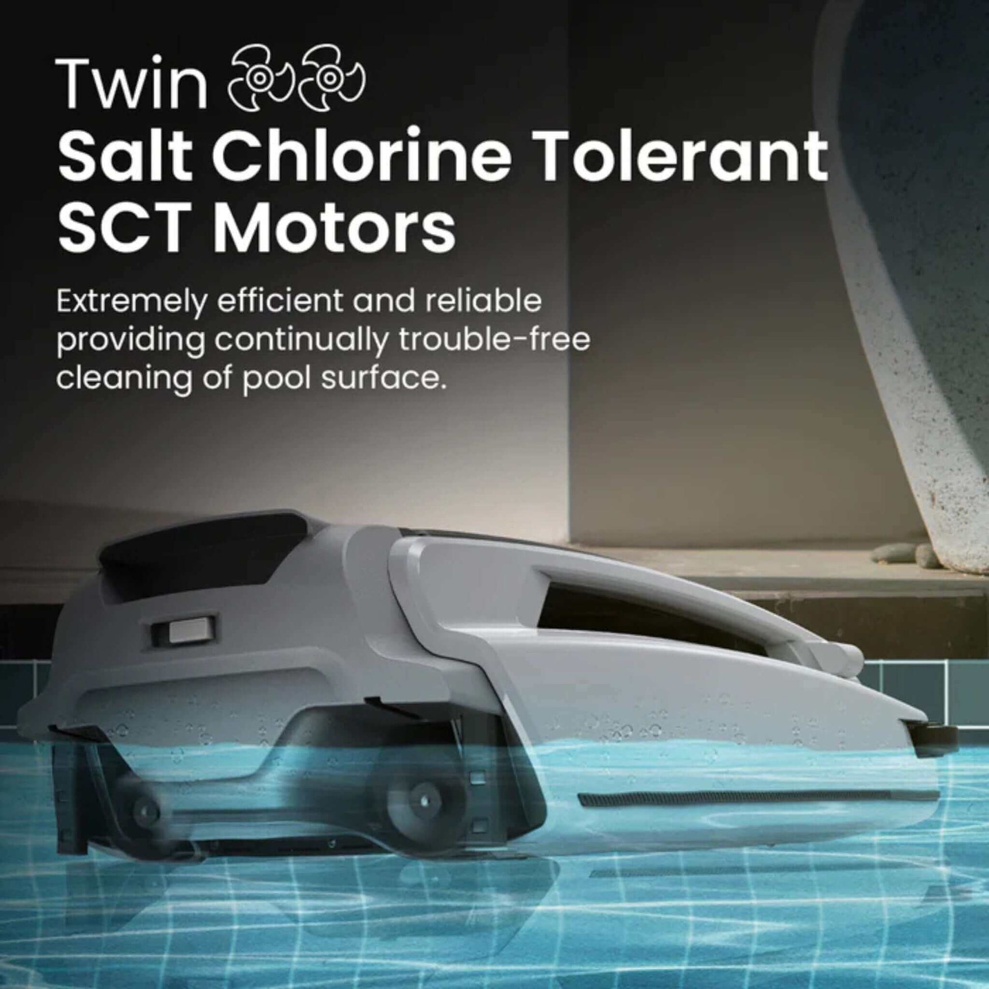 Betta SE Plus Solar-Powered Smart Robotic Pool Skimmer with twin SCT motors from Discount Pool Mart DPM for efficient cleaning.