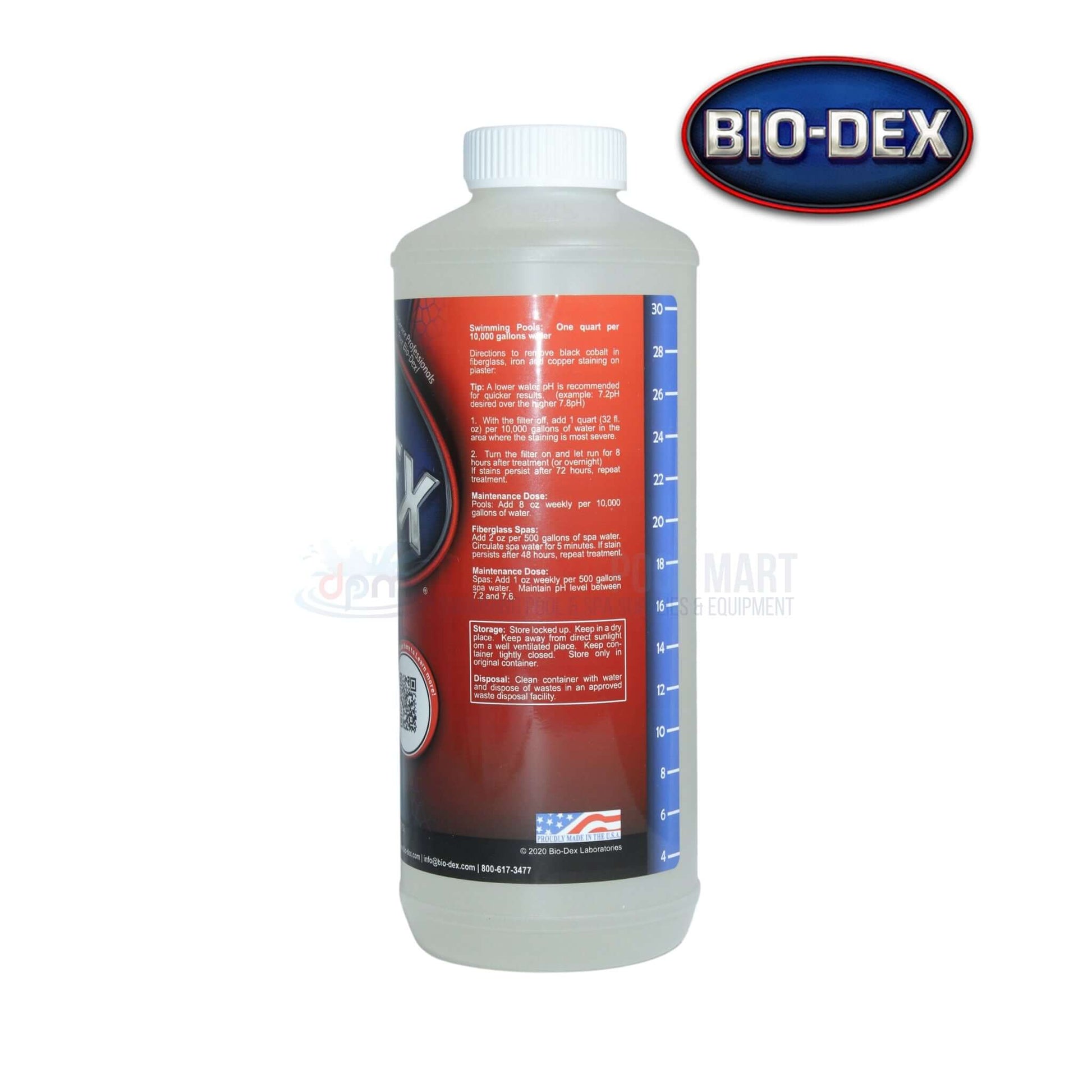 Bio-Dex Aquadex 50 Stain-Off 32oz ADQ50 from Discount Pool Mart DPM - Effective metal stain remover.