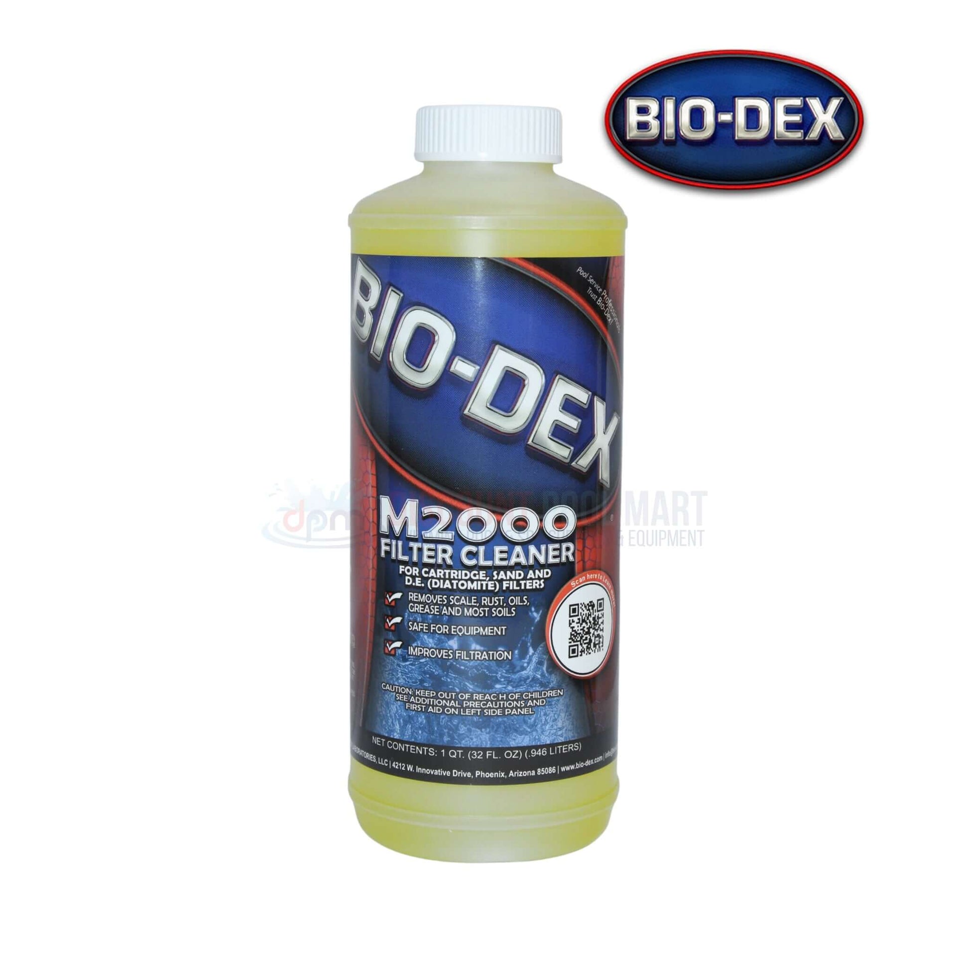 Bio-Dex M2000 Filter Cleaner 32oz, FCO32 for efficient pool filtration by Discount Pool Mart DPM.