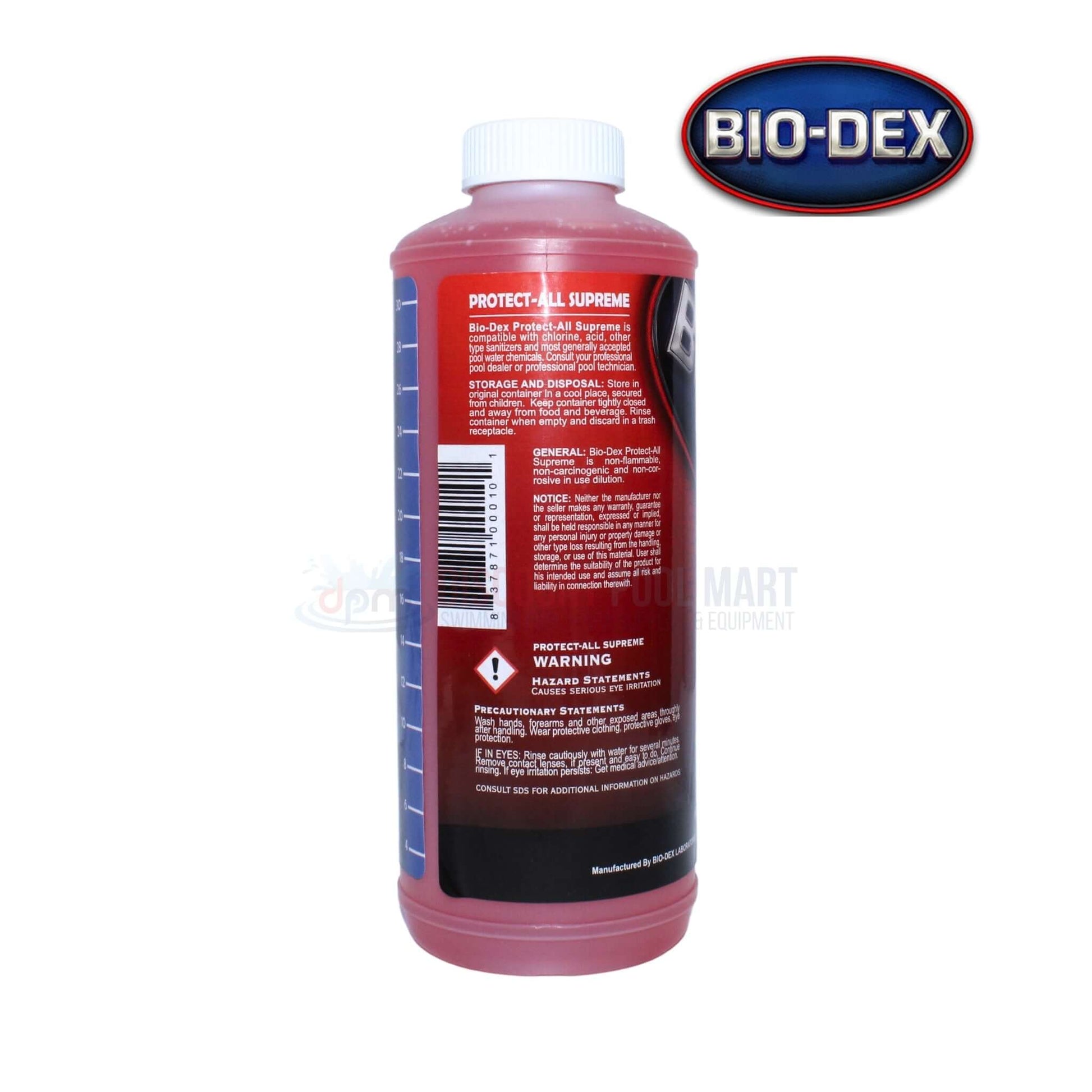 Bio-Dex Protect-All Supreme Stain and Scale Remover PAO32 at Discount Pool Mart DPM, effective for tough stains.