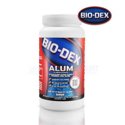 Bio-Dex Alum Flocculent Clarifier 5 lbs AL125 from Discount Pool Mart DPM for clear pool water treatment.
