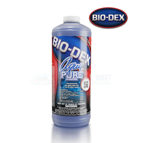 Bio-Dex Aqua Pure Algaecide AP132, 32 oz, effective against pool algae, from Discount Pool Mart DPM.