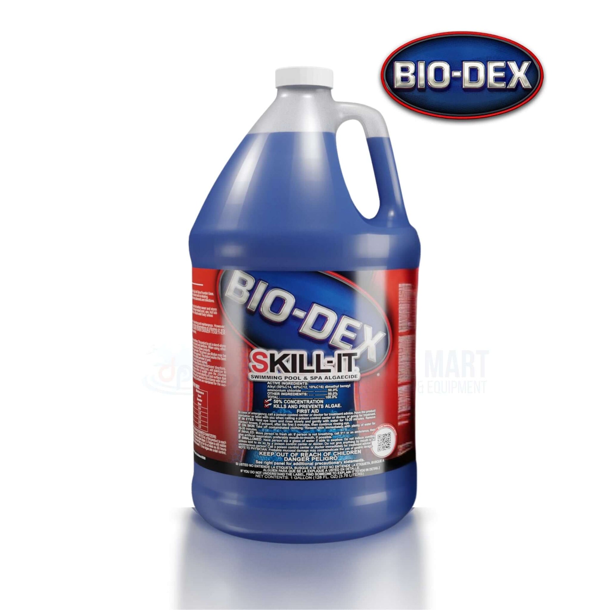 Bio-Dex Skill-It Fast Acting Algaecide 1 Gallon for algae removal from pools by Discount Pool Mart DPM, SKU SK04.