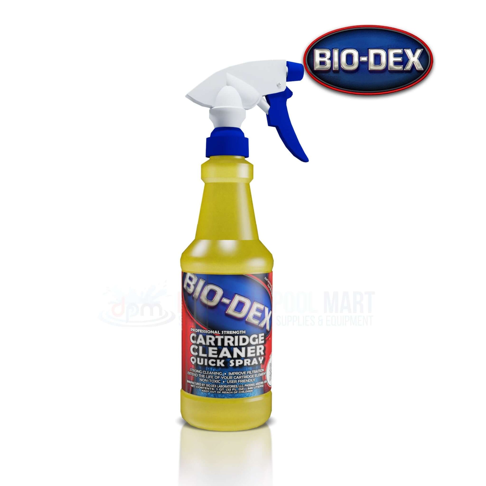 Bio-Dex Pool Filter Cartridge Spray Cleaner 32 oz CART32 from Discount Pool Mart DPM for effective filter cleaning.