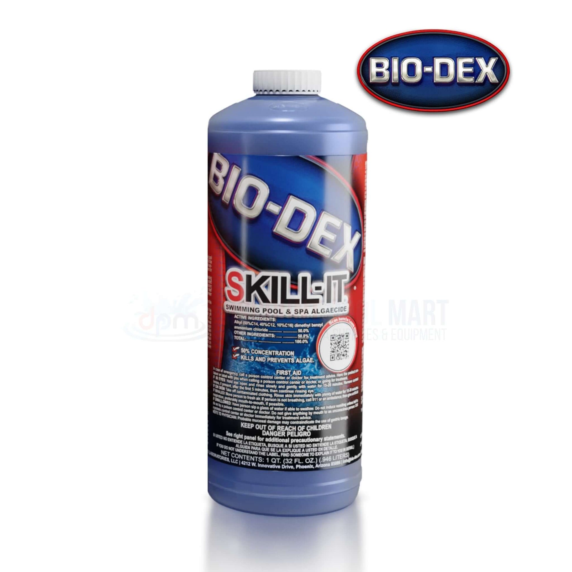 Bio-Dex Skill-It Pool Algaecide 32 oz SK132 for black, mustard, green algae | Discount Pool Mart DPM