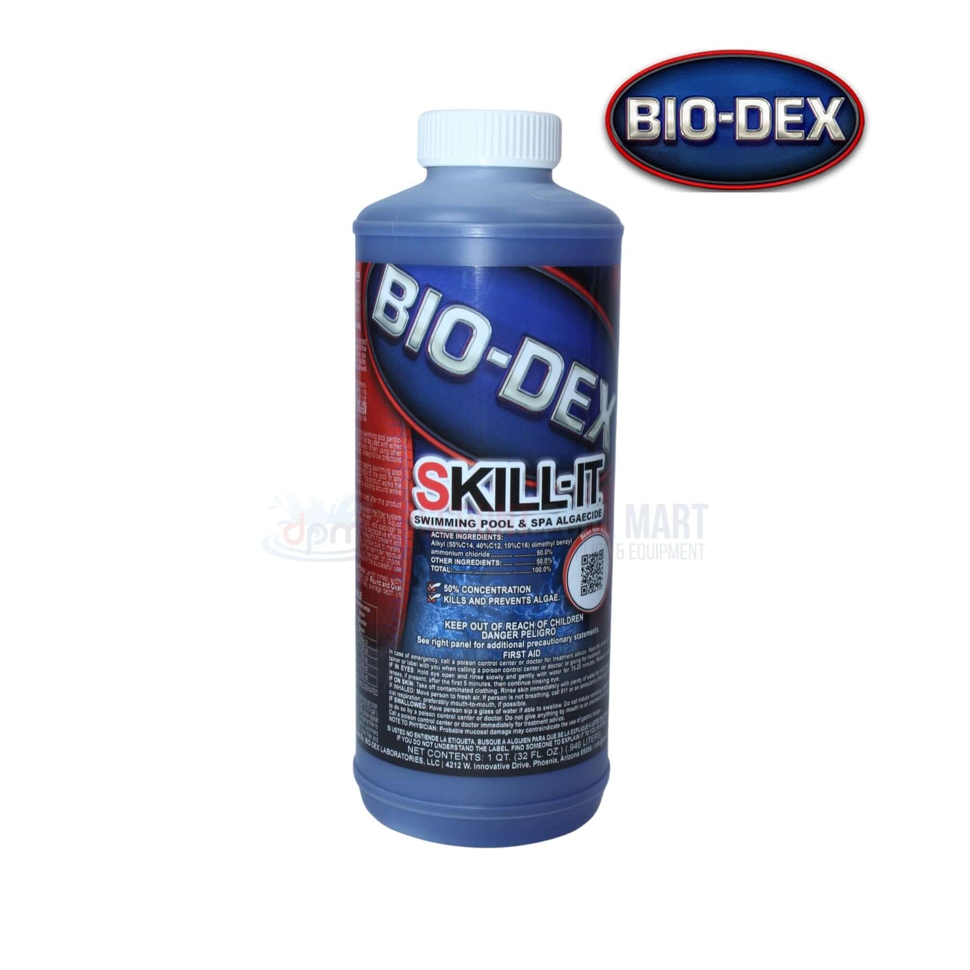 Bio-Dex Skill-It Pool Algaecide 32 oz from Discount Pool Mart DPM, effective against tough algae types.