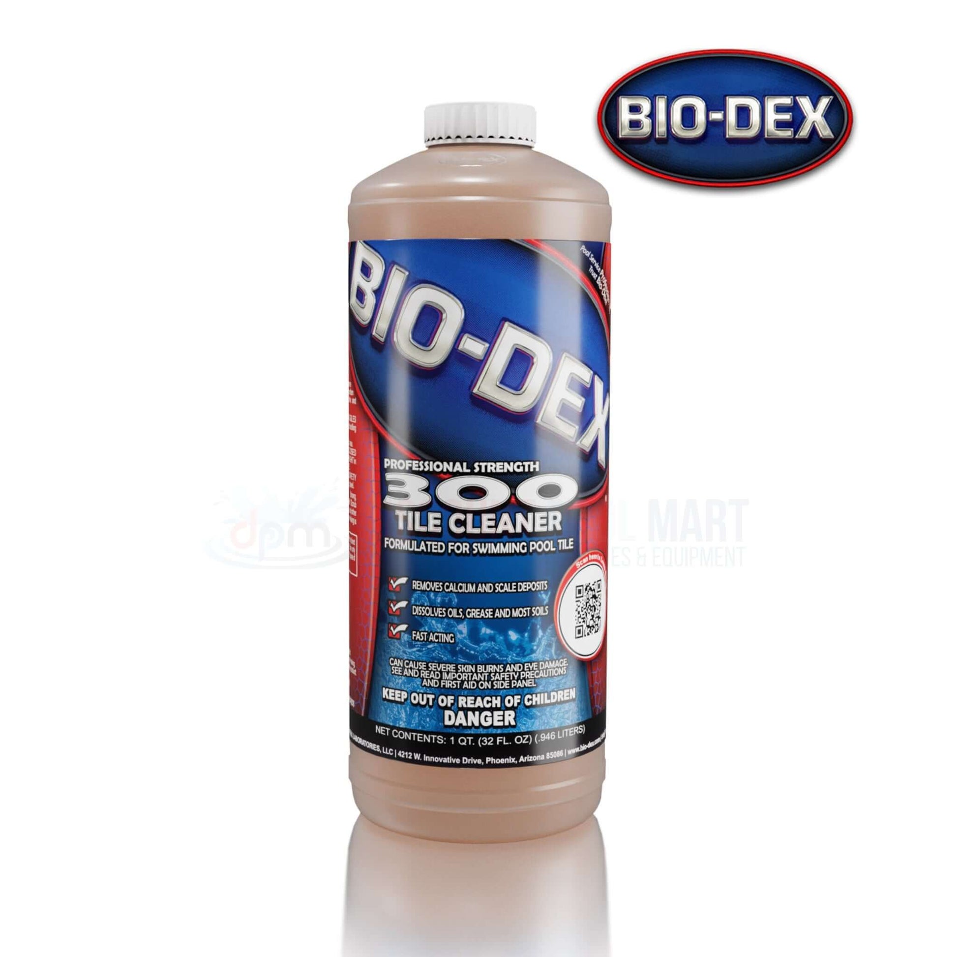 Bio-Dex Swimming Pool Tile Cleaner 300 | 32 oz | BD300 by Discount Pool Mart DPM for calcium removal.