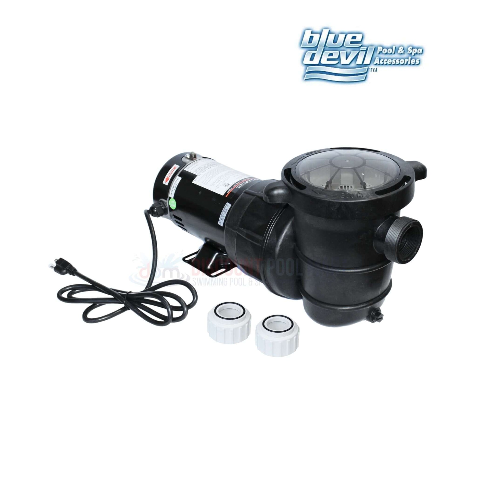 Blue Devil Above Ground Pump B8375, 0.75HP, 115V, 1.5" Union, Discount Pool Mart DPM