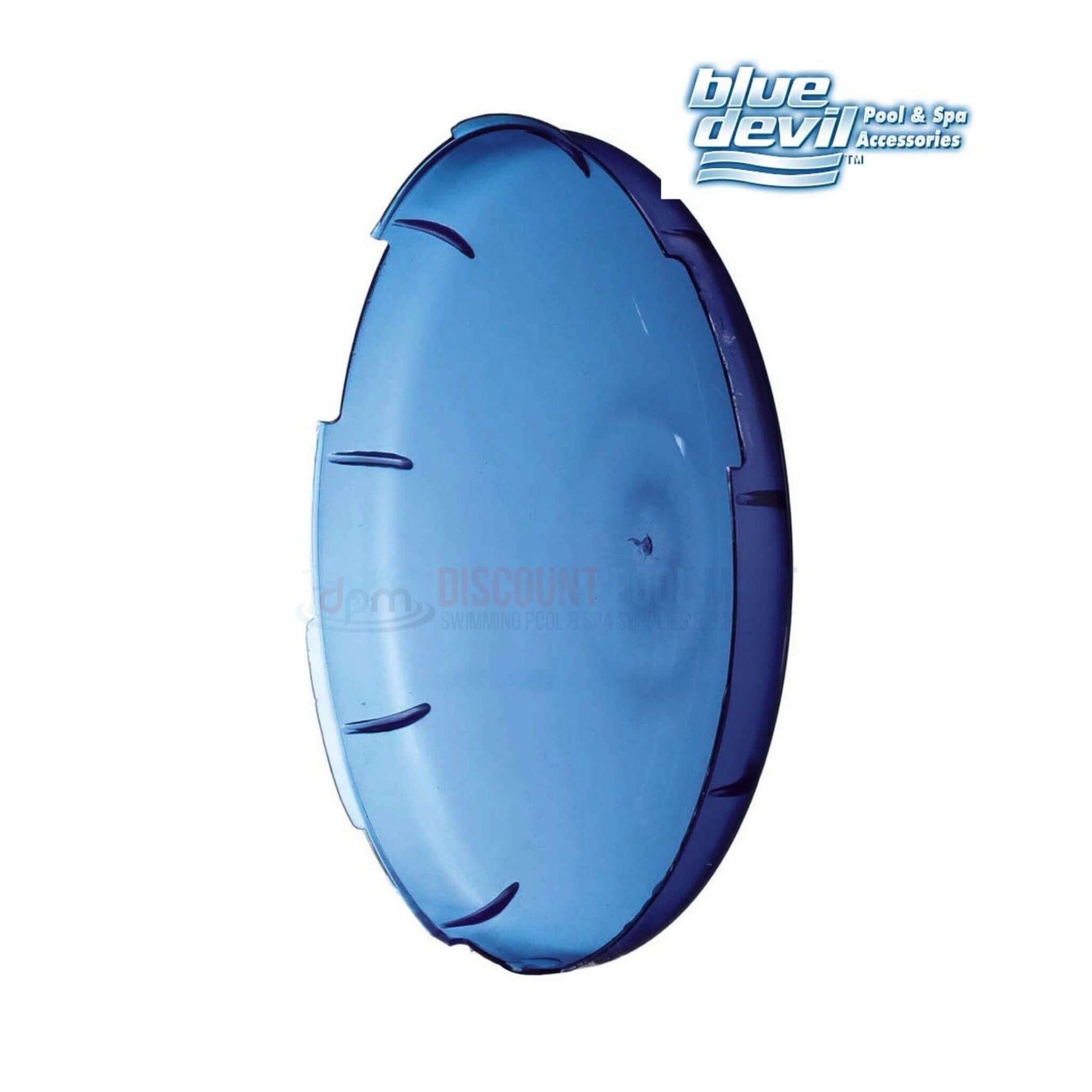 Blue Devil Pool Light Blue Lens Cover B8481 from Discount Pool Mart, 7.5" diameter, fits Amerlite lights, durable plastic.