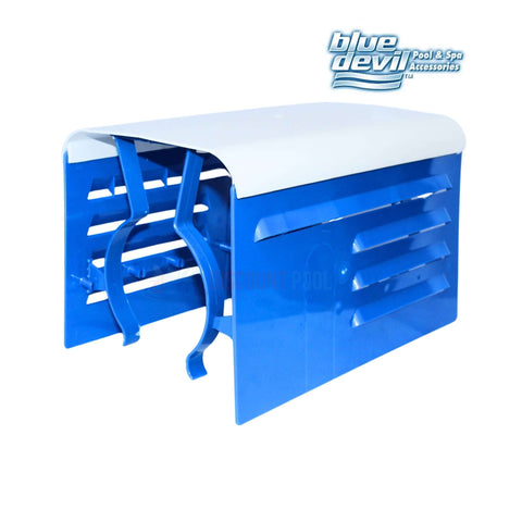 Blue Devil Pump Motor Cover and Noise Reducer B8200C from Discount Pool Mart DPM, UV-resistant, adjustable design.