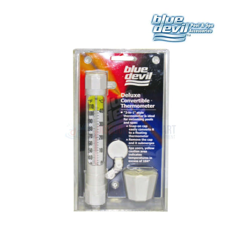 Blue Devil Swimming Pool Thermometer B8155C, Deluxe Convertible, with snap-on cap, available at Discount Pool Mart DPM.
