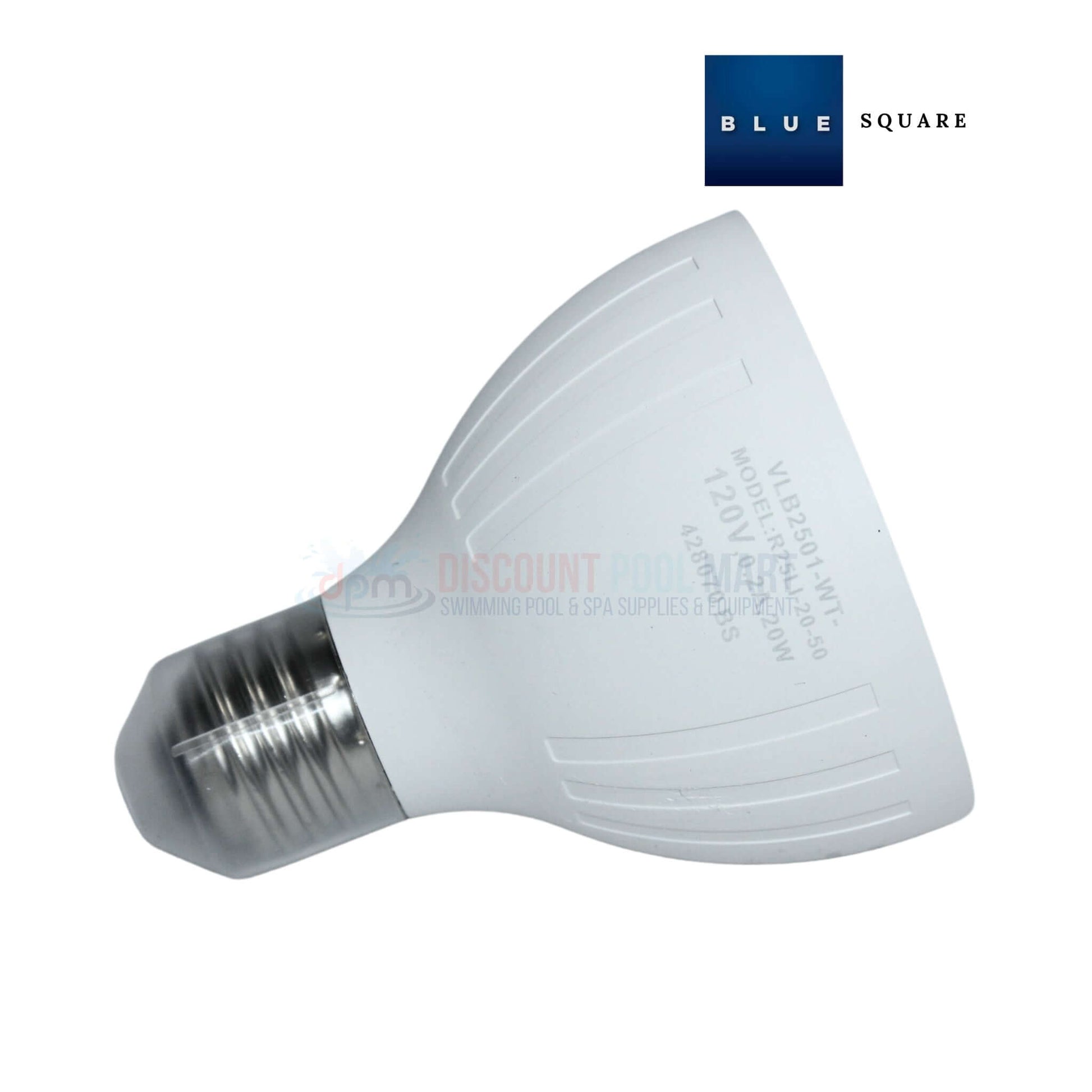 Blue Square 20W Cool White LED Spa Light Bulb VLB2501-WT from Discount Pool Mart DPM. Energy-efficient replacement.