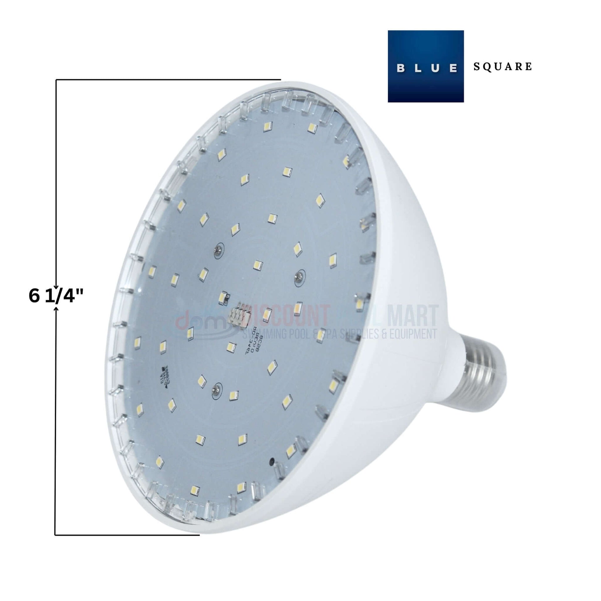 Blue Square Cool White LED Pool Light Bulb VLB3501-WT, 35W, 120V, energy-efficient upgrade from incandescent. Discount Pool Mart DPM.