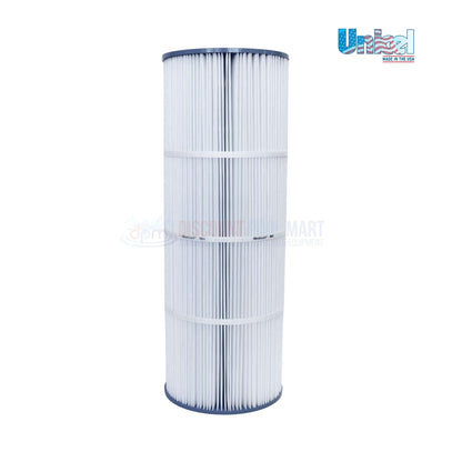 C-7652 | Unicel Swimquip/Posi-Clean 50 Sq. Ft. Cartridge filter in a vertical view, showing pleats, from Discount Pool Mart.