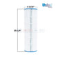 C-8413 | Unicel PXC-125 & Pro Clean 125 Cartridge | 125 Sq. Ft. | 25230-0125S, 8 15/16" x 28 1/4" pool filter from Discount Pool Mart.