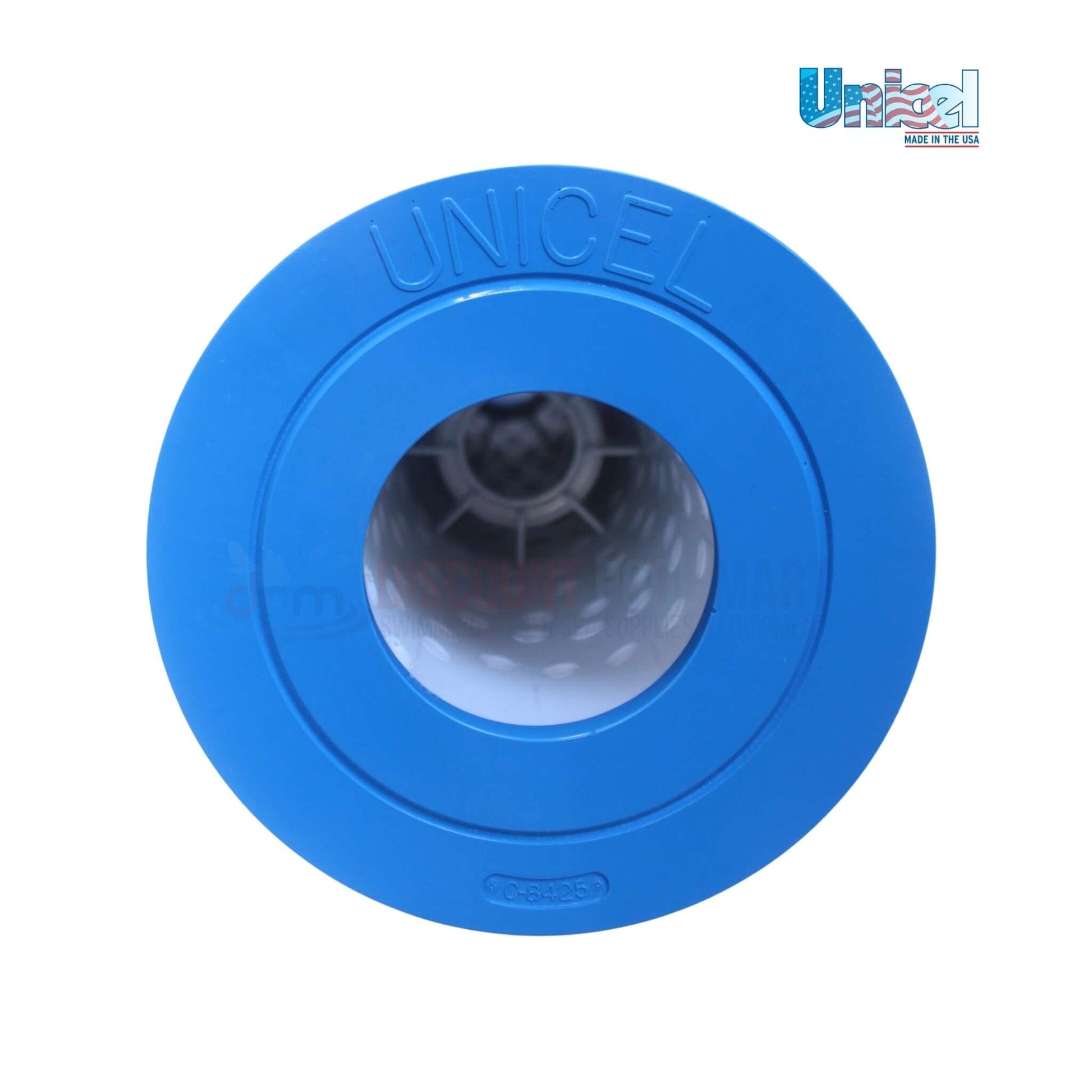 C-8425 | Unicel Jandy CS250 250 Sq. Ft. Cartridge | R0462500, top view, blue, used in swimming pool filtering, from Discount Pool Mart.