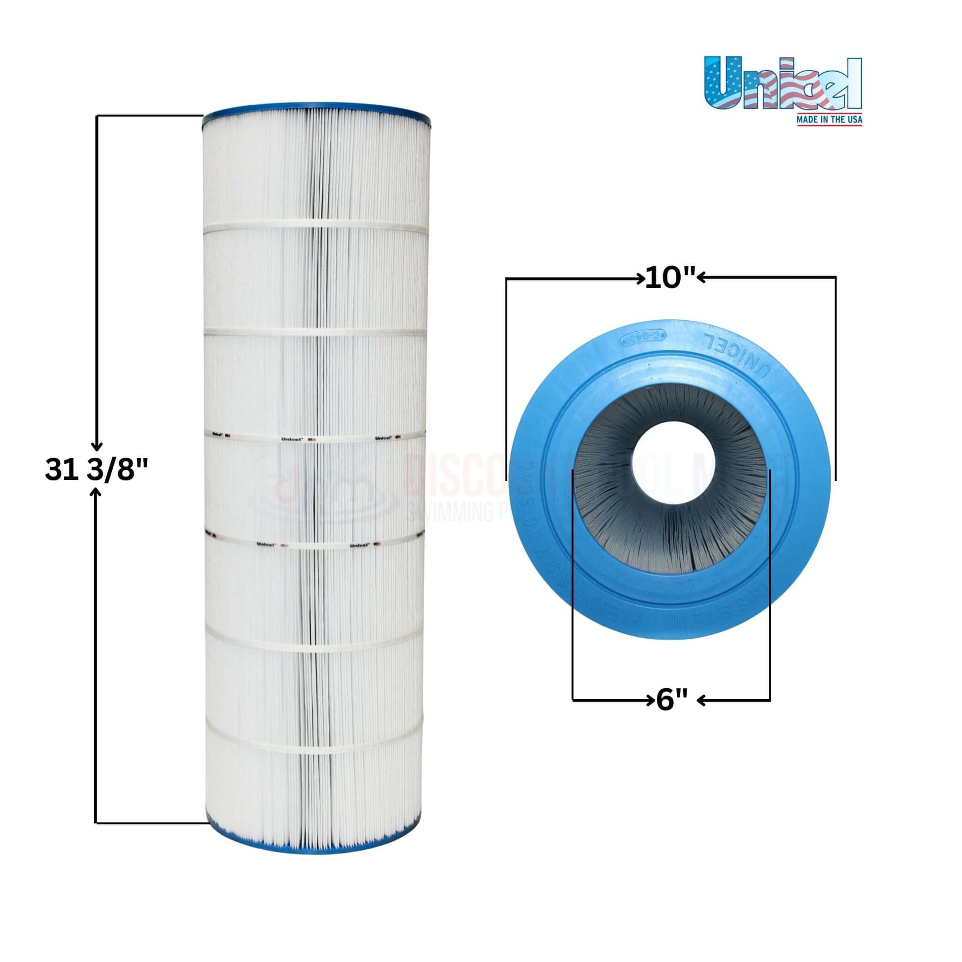 C-9431 | Unicel Cartridge For AquaStar PLF35000 Filter | PF35000, pleated filter, 31 3/8" tall, blue top, Discount Pool Mart.