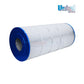 C-9441 | Unicel Hayward C150S 150 Sq. Ft. Cartridge | CX150XRE from Discount Pool Mart, side view with blue end cap, showcasing pleated filter media.