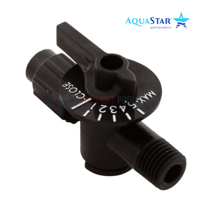 AquaStar ChemStar CH200 Offline Chlorinator Control Valve CH1065 | 1/4", precision settings for chlorine feed, black color, from Discount Pool Mart.