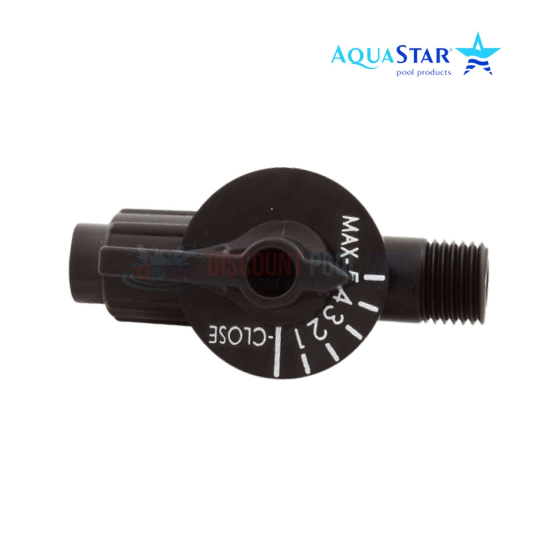 AquaStar ChemStar CH200 Offline Chlorinator Control Valve CH1065 | 1/4" in black with markings, from Discount Pool Mart.