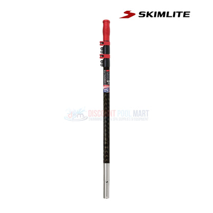 CL820L | Skimlite Carbonlite Pool Pole Lever Lock | 7.5'-20' showing black carbon fiber design, red grips, ideal for pool maintenance at Discount Pool Mart.