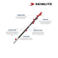 Skimlite Carbonlite Pool Pole Lever Lock | 8'-24' features, showing decagon tubes, hand grip, stainless steel, and carbon fiber. Discount Pool Mart.