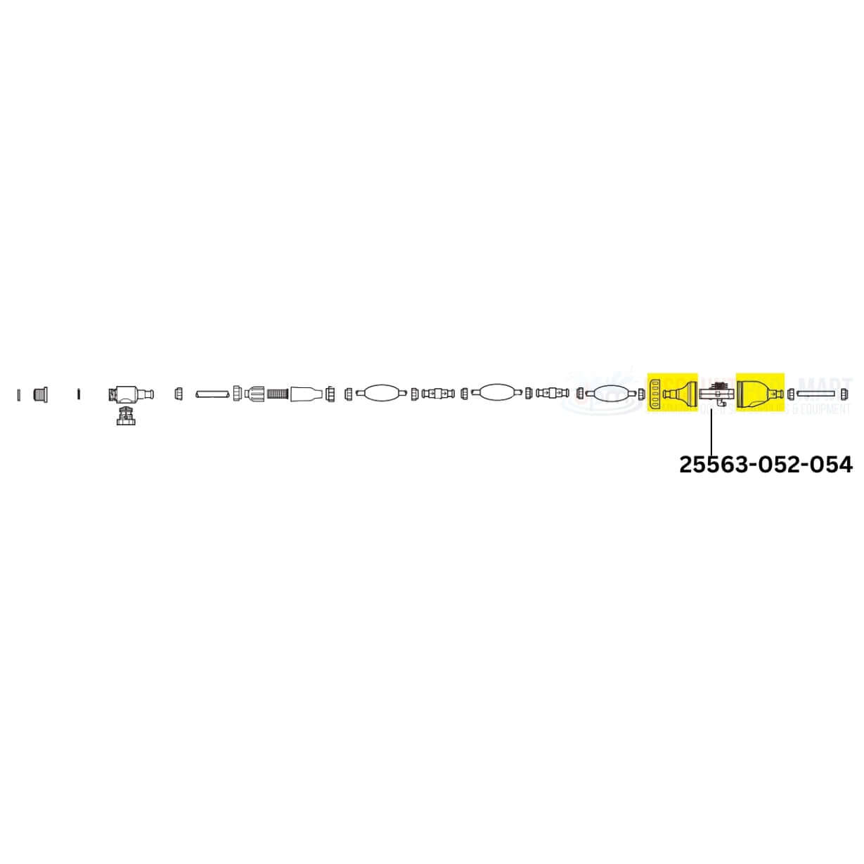 CMP Back Up Valve Case Kit parts diagram, model 25563-052-054, perfect for Polaris cleaners at Discount Pool Mart DPM.