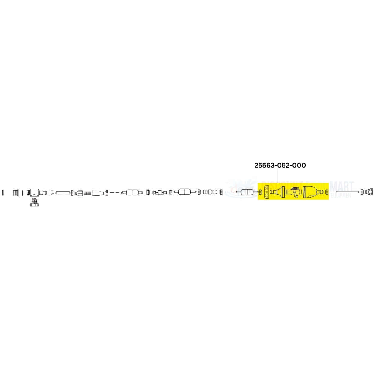 CMP Back-Up Valve 25563-052-000 diagram for Polaris pool cleaners at Discount Pool Mart DPM.
