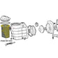 Diagram of CMP Basket 27180-207-000 for Hayward Super II Pumps, features parts and assembly details. Discount Pool Mart DPM.