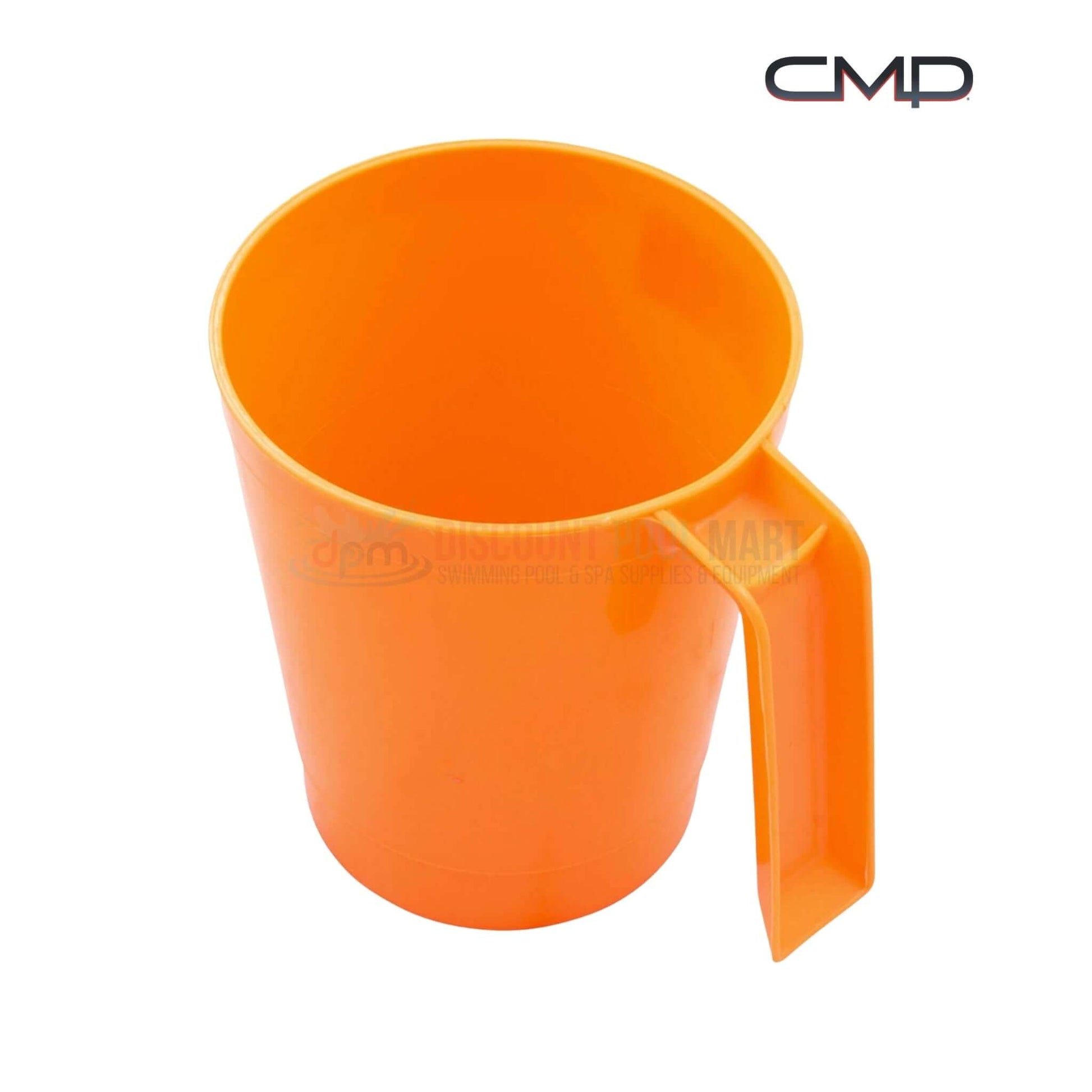 CMP DE Scoop, 1 lb. DE Powder Scoop in bright orange from Discount Pool Mart (DPM), perfect for diatomaceous earth applications.