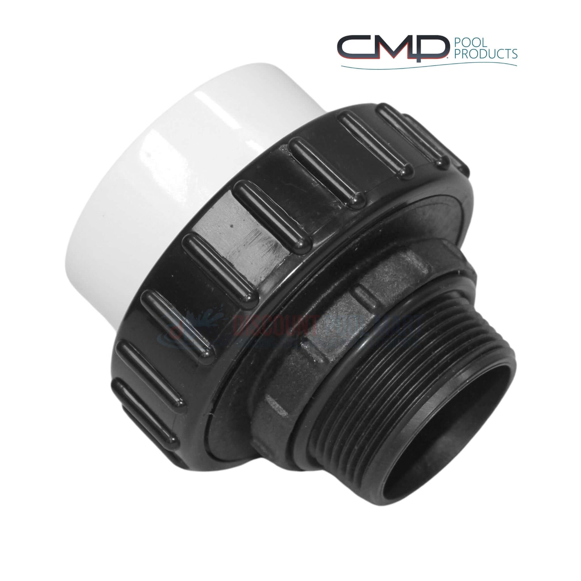 CMP Hi Temp PVC Threaded Union 1.5" x 2" for high-temp pool use by Discount Pool Mart DPM, durable and versatile.