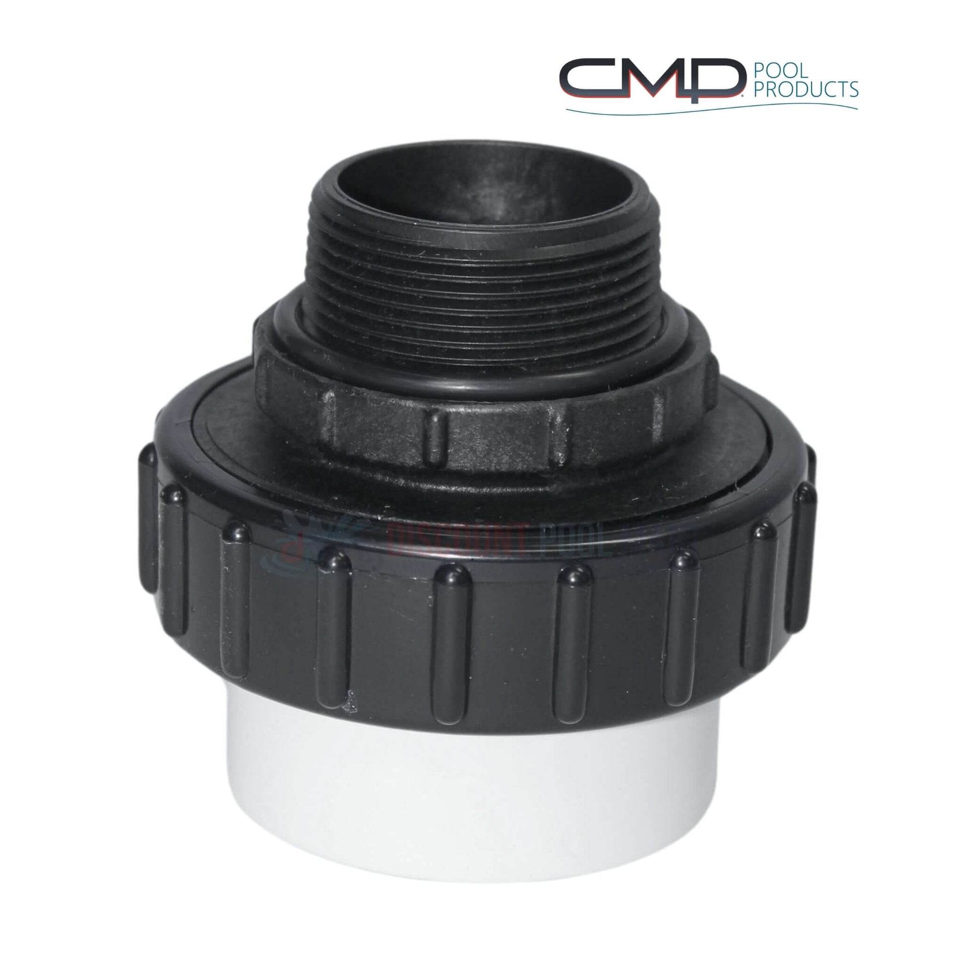 CMP Hi Temp PVC Threaded Union 1.5" x 2" from Discount Pool Mart DPM, ideal for high-temperature pool applications.