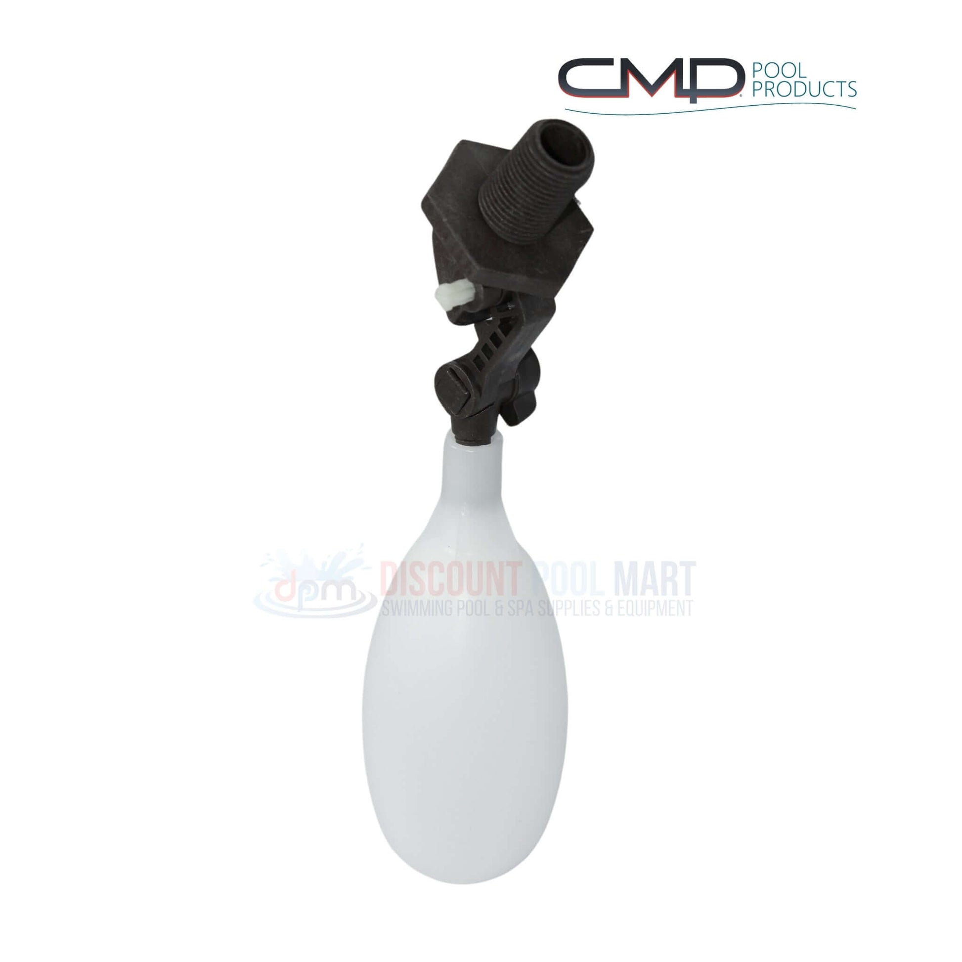 CMP Float Valve 25504-000-100 for water levelers at Discount Pool Mart, features 3/8" MPT connection, durable thermoplastic.