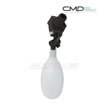 CMP Float Valve 25504-000-100 for water levelers at Discount Pool Mart, features 3/8" MPT connection, durable thermoplastic.