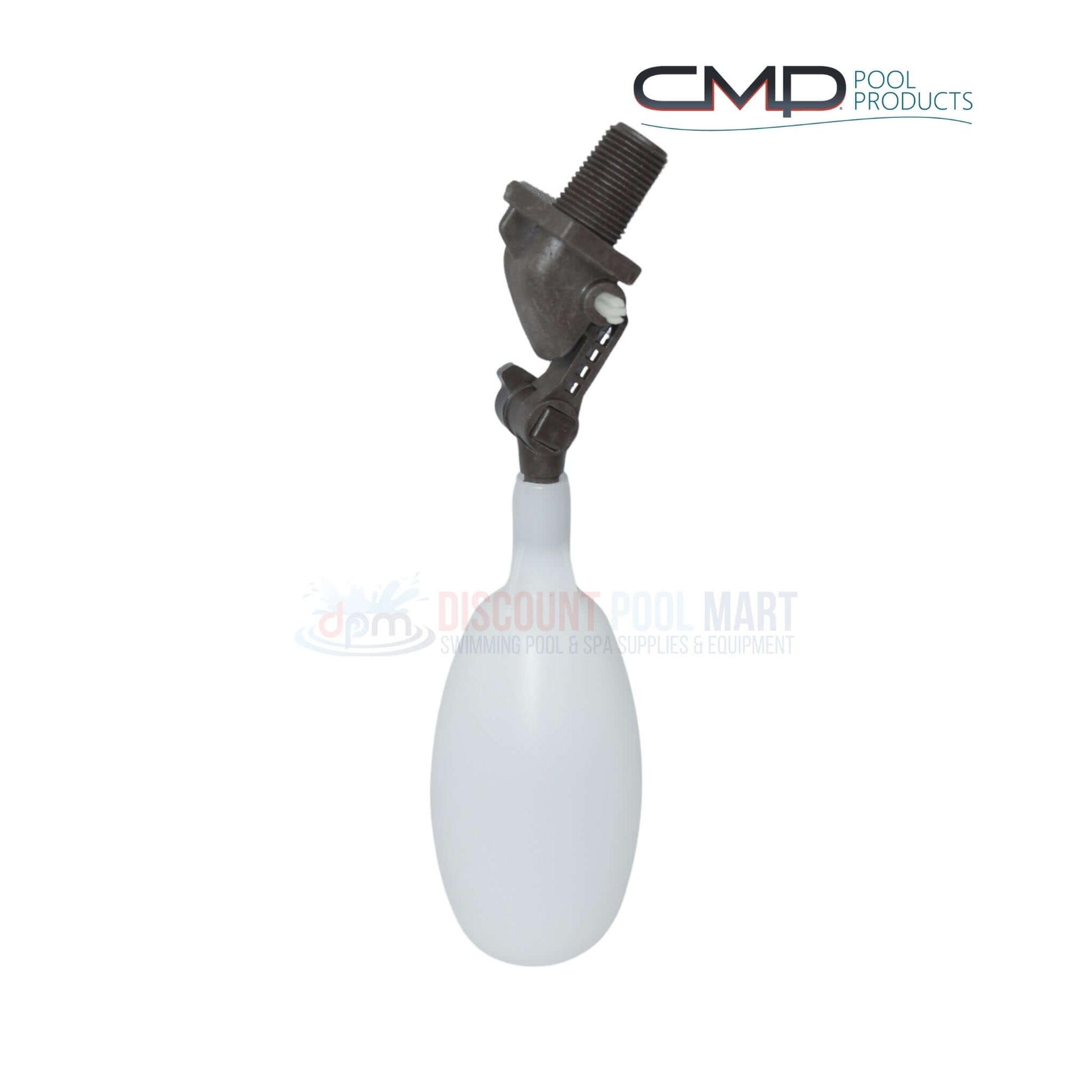 CMP Float Valve 25504-000-100 for water levelers at Discount Pool Mart, 3/8" MPT connection, durable thermoplastic design.