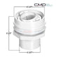 CMP Flush Mount Return Fitting White 25555-000-000 features dimensions for seamless pool integration at Discount Pool Mart DPM.