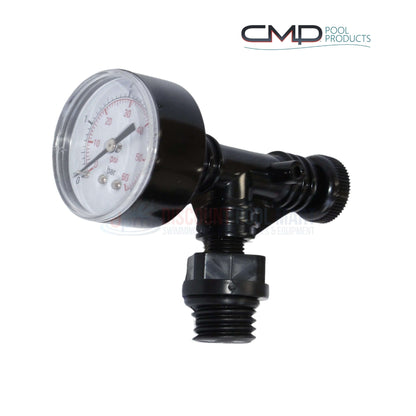 CMP High Flow Manual Air Relief Valve and Gauge for Pentair Filters 25357-982-000 | Discount Pool Mart DPM