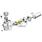 Exploded view of CMP Impeller 25305-605-000 for Hayward Super and MaxFlo pumps by Discount Pool Mart DPM.