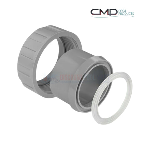 CMP PVC Connector Union for Raypak Heater 2" - Durable 2 Pack by Discount Pool Mart DPM - Leak-free connection.