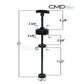 CMP Piston Assembly For Pentair Push Pull Slide Valves | 51013811 | 25831-130-100, detailed dimensions for pool supplies.